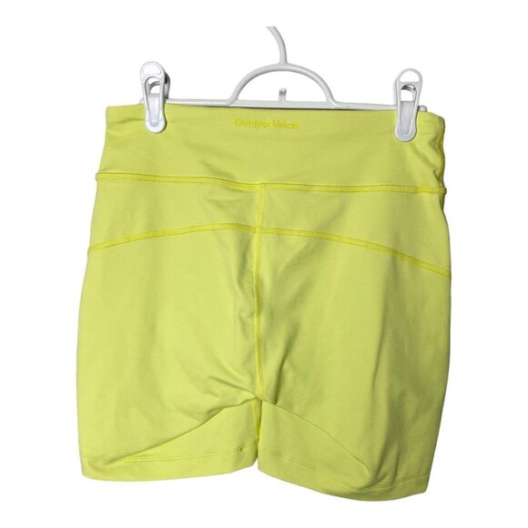 Outdoor Voices TechSweat 6" Bike Shorts Fluorescent Yellow - Picture 2 of 10